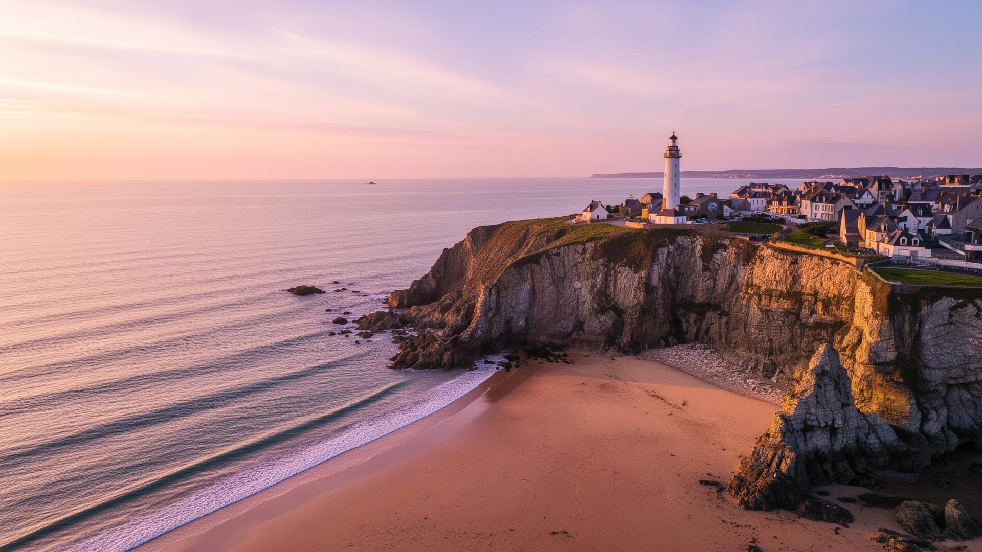 Vue de Barneville-Carteret en Normandie